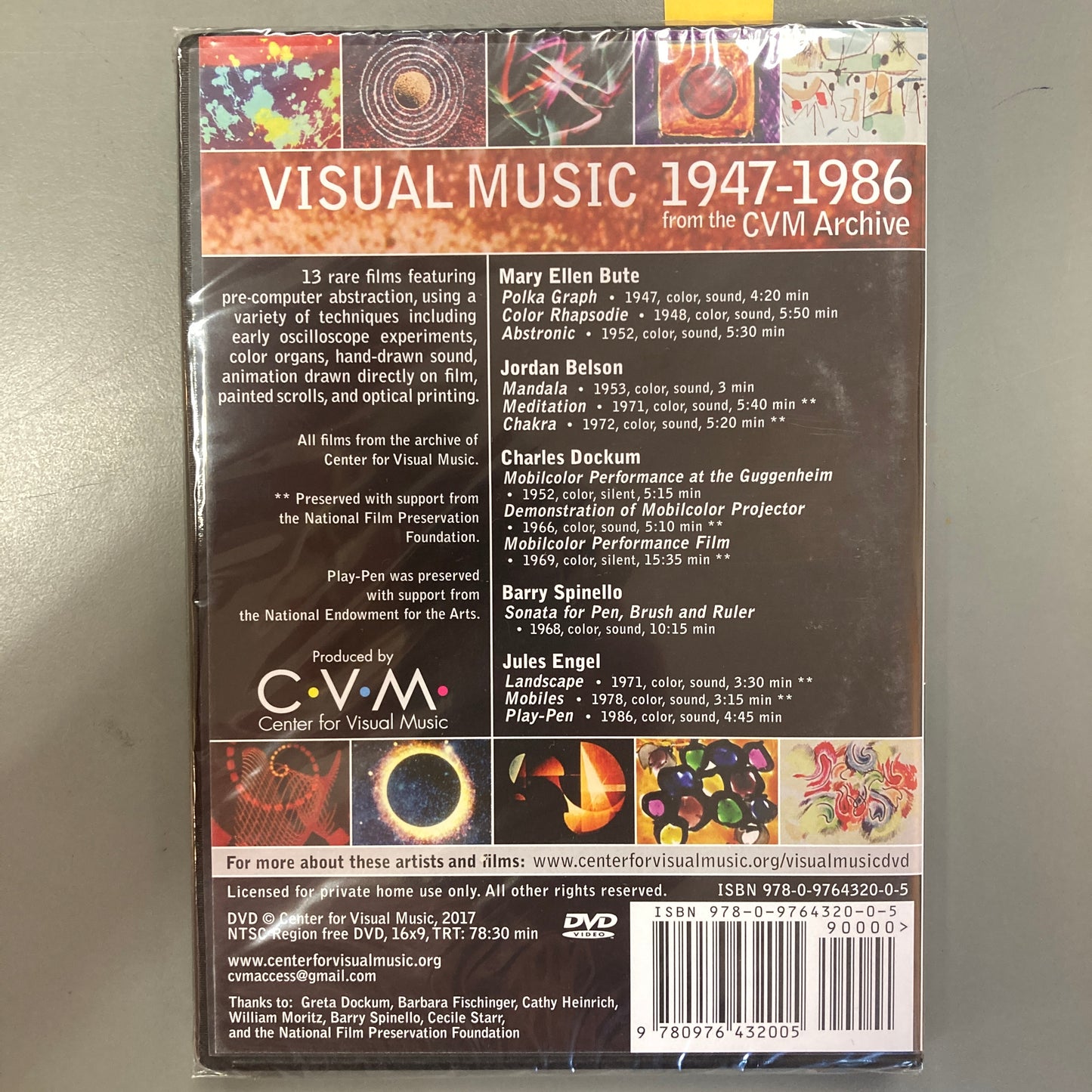 Visual Music 1947-1986 from the CMV Archive (DVD)