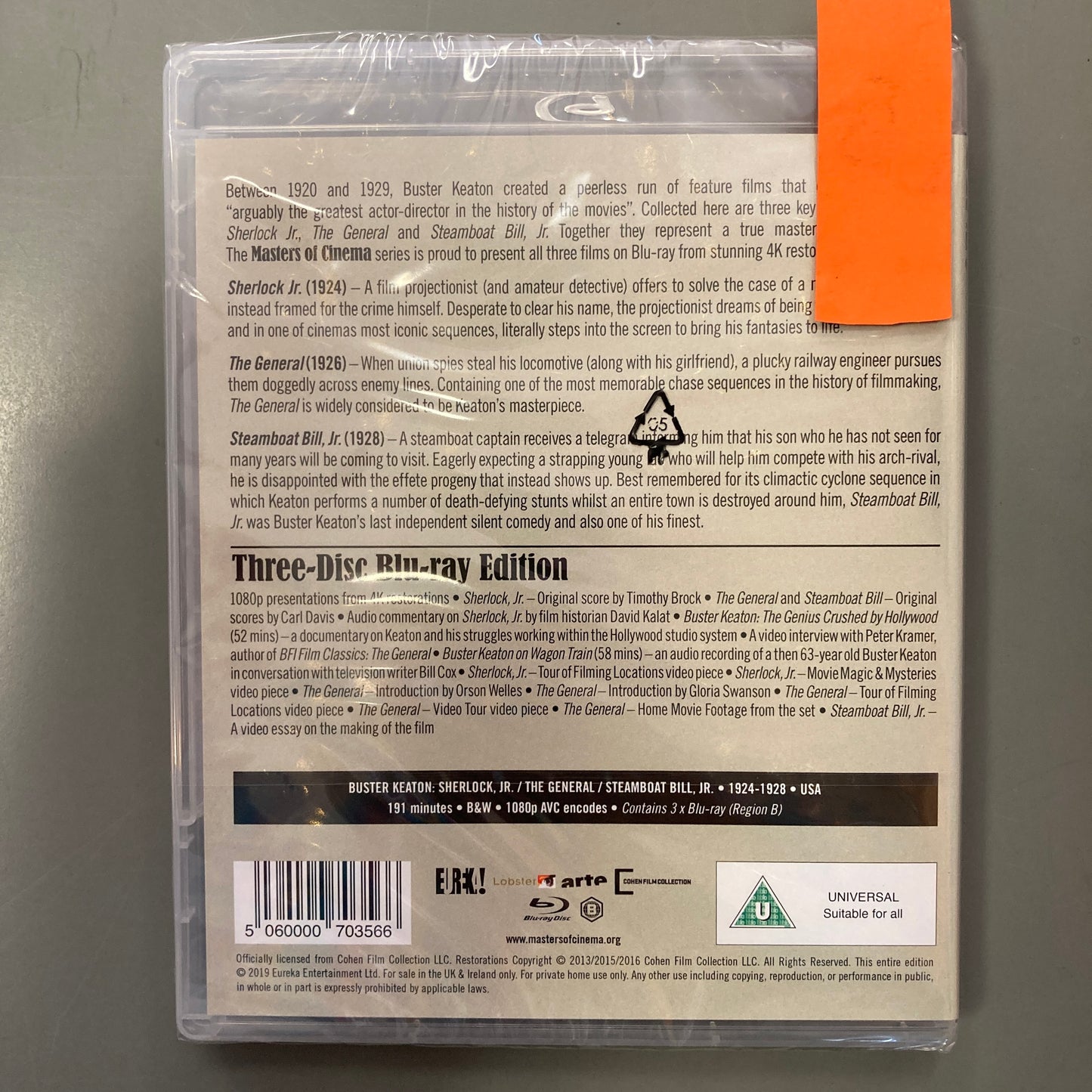 Sherlock Jr. / The General / Steamboat Bill Jr. (3x Blu-ray)