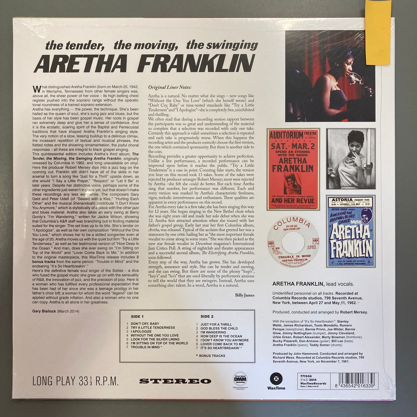 the tender, the moving, the swinging Aretha Franklin (Vinyl)