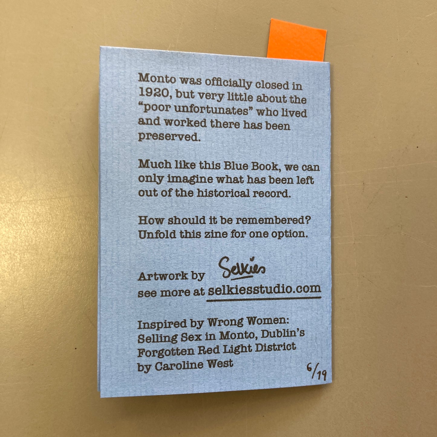 The (Lost) Blue Book of Monto