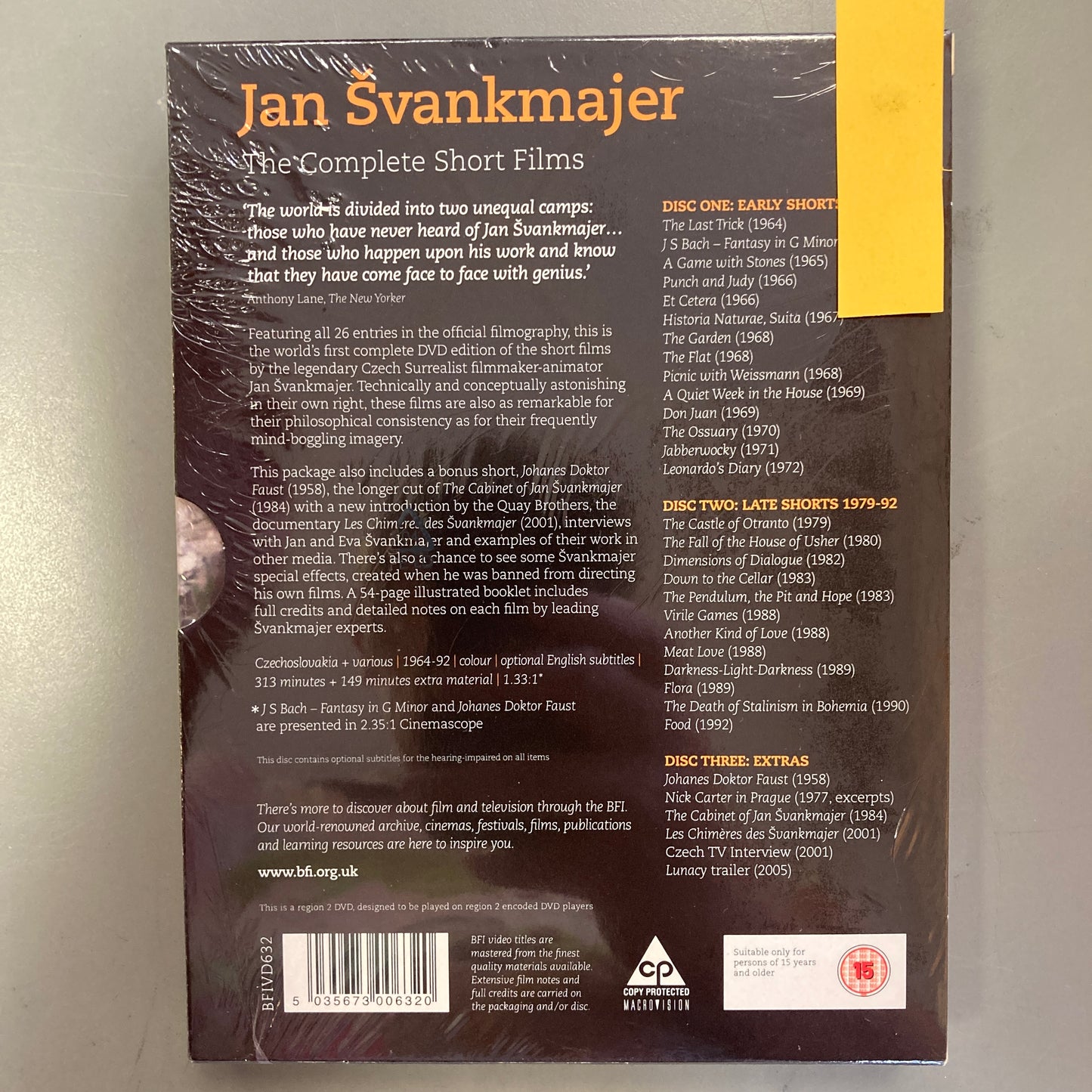 Jan Švankmajer: The Complete Short Films (DVD)