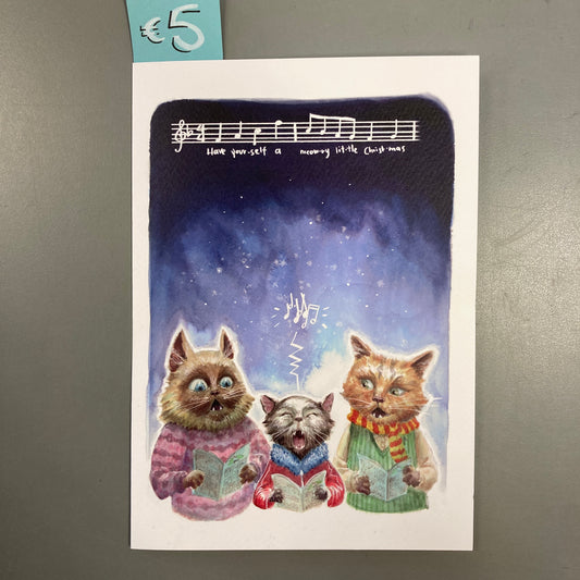 A Meow-ry Little Christmas (Greeting Card)