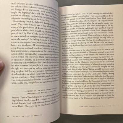 I've Got the Light of Freedom: The Organizing Tradition and the Mississippi Freedom Struggle
