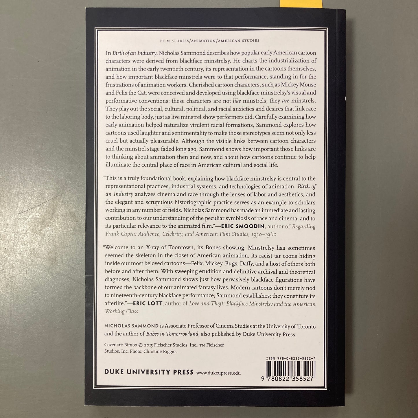 Birth of an Industry: Blackface Minstrelsy and the Rise of American Animation