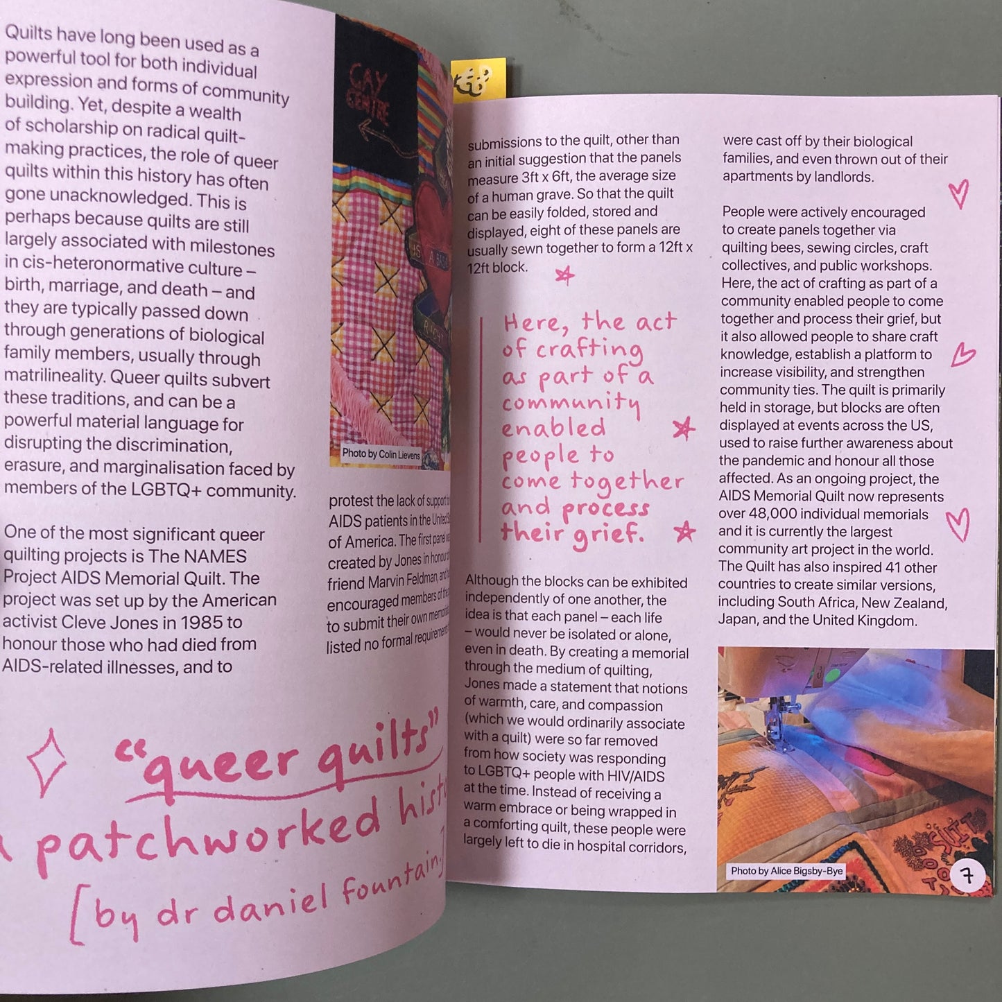 The Norfolk Trans Joy Community Quilt Zine