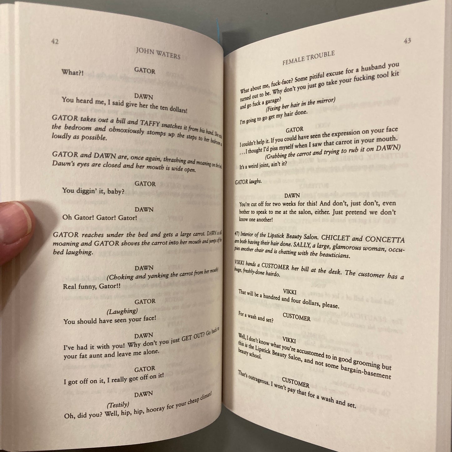 Female Trouble, A Screenplay