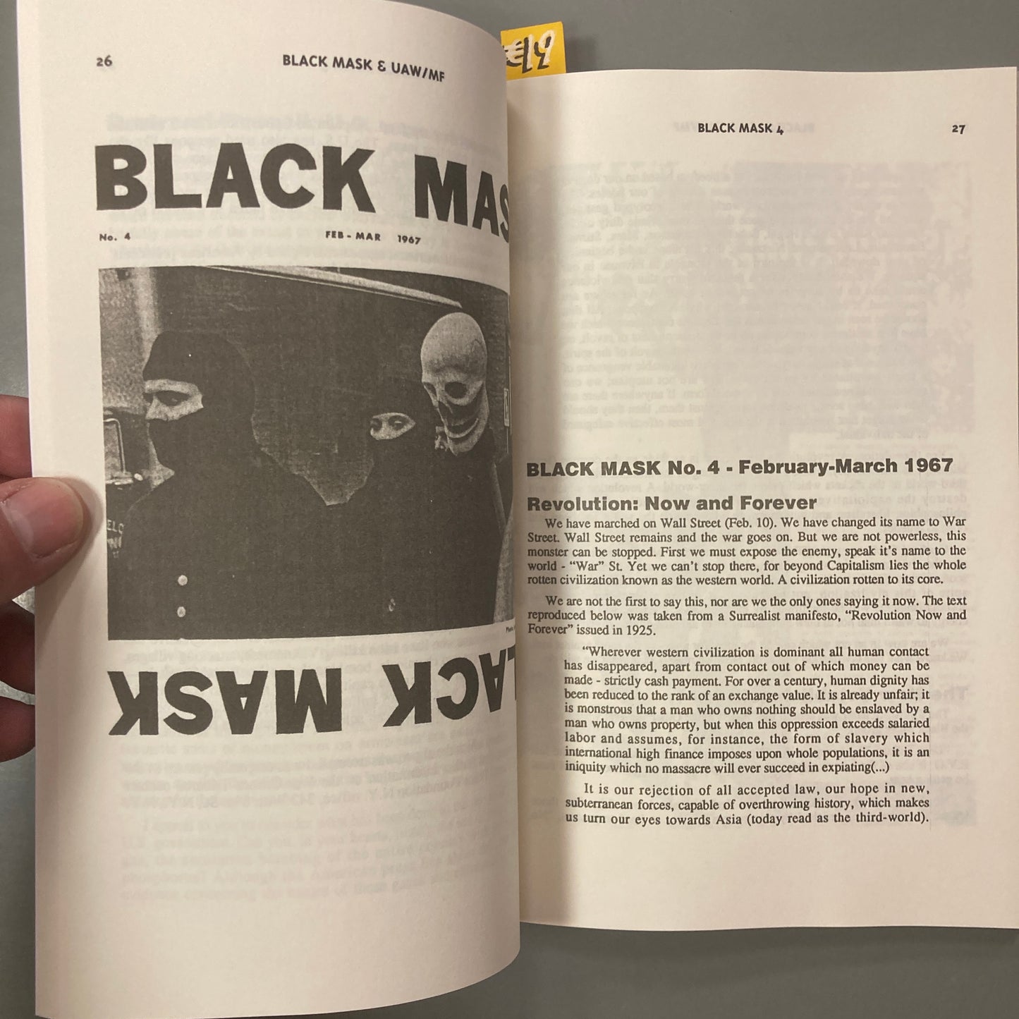 Black Mask & Up Against the Wall Motherfucker